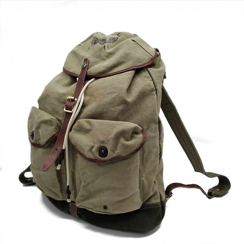 Canvas Backpack Casual - Retro American High Density Canvas Outdoor