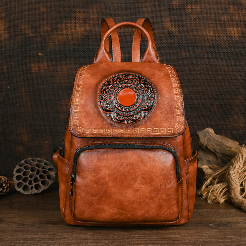 Johnature 2026 New Vintage Han - Leather Backpack Vintage review and price