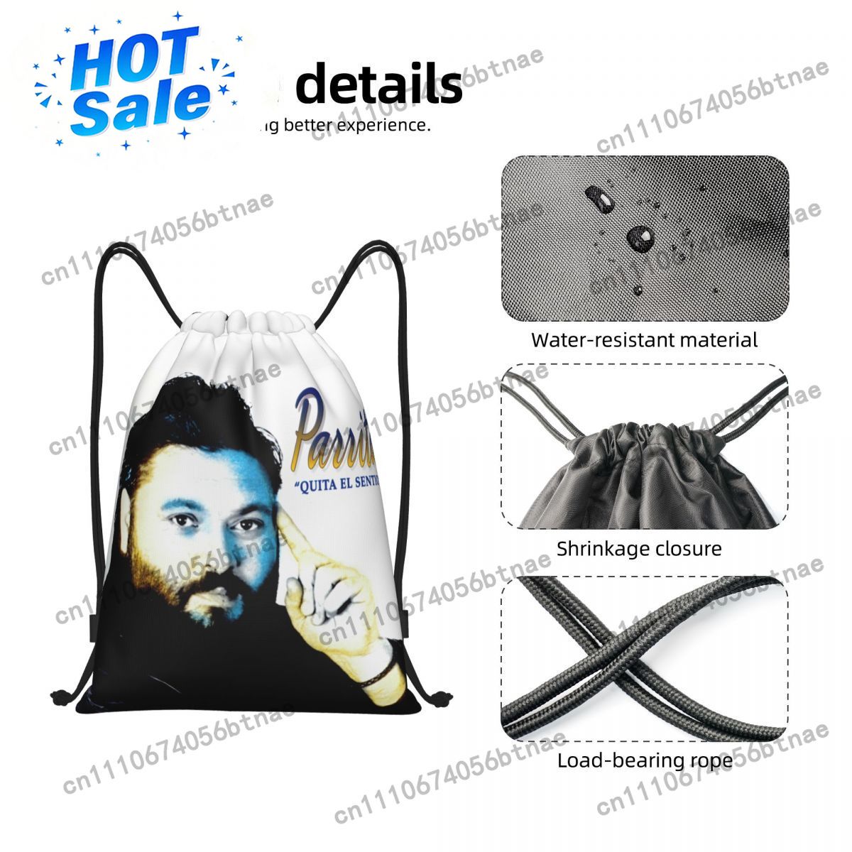 Custom Vicente De Castro Parri - Drawstring Gym Bag review and price